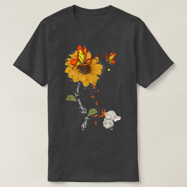 Nierenleukämie Krebs Bewusstsein Sonnenblumen Elep T-Shirt (Design vorne)