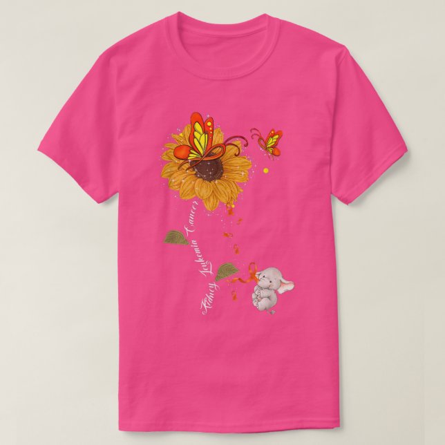 Nierenleukämie Krebs Bewusstsein Sonnenblumen Elep T-Shirt (Design vorne)