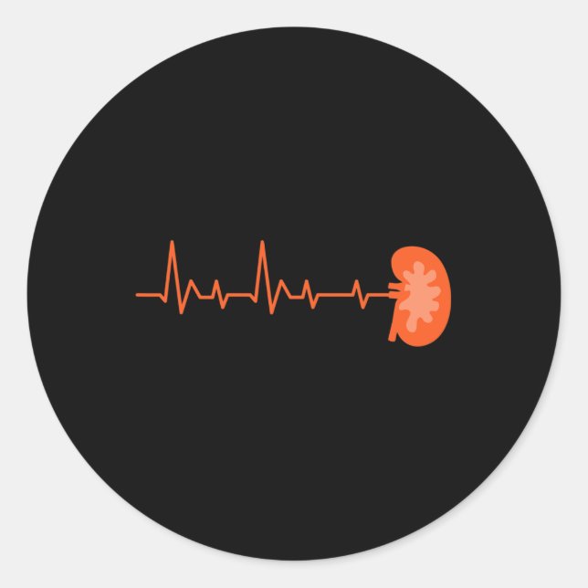 Nierenspender - kg Herzrhythmusstörungen Nierenerk Runder Aufkleber (Vorderseite)