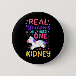 Nierentransplantation Nierenchirurgie Cute Unicorn Button