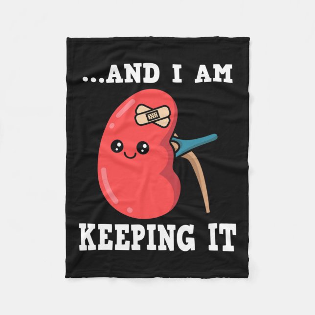 Nierentransplantation Nierenerkrankung Nierenspend Fleecedecke (Vorderseite)