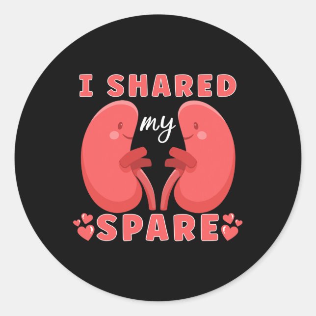 Nierentransplantation Nierentransplantation Nieren Runder Aufkleber (Vorderseite)