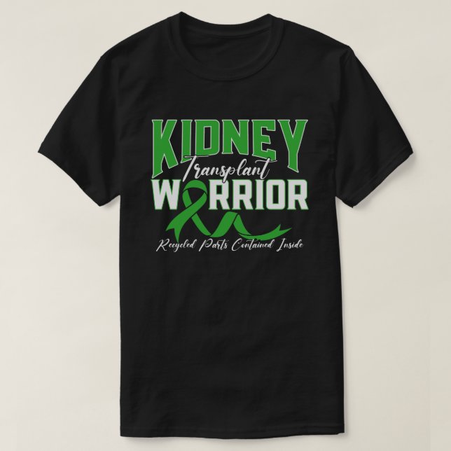 Nierentransplantation Warrior Nierenerkrankung T-Shirt (Design vorne)