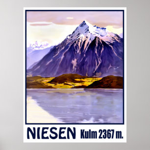 Niesen, Bergspitze, Schweiz, Jahrgangsreise Poster