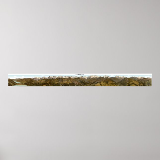 NIESEN Schweizer Alpen 360° Panorama Poster (Vorne)