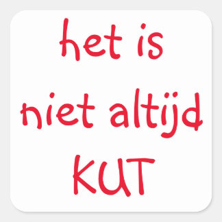 Niet altijd quadratischer aufkleber