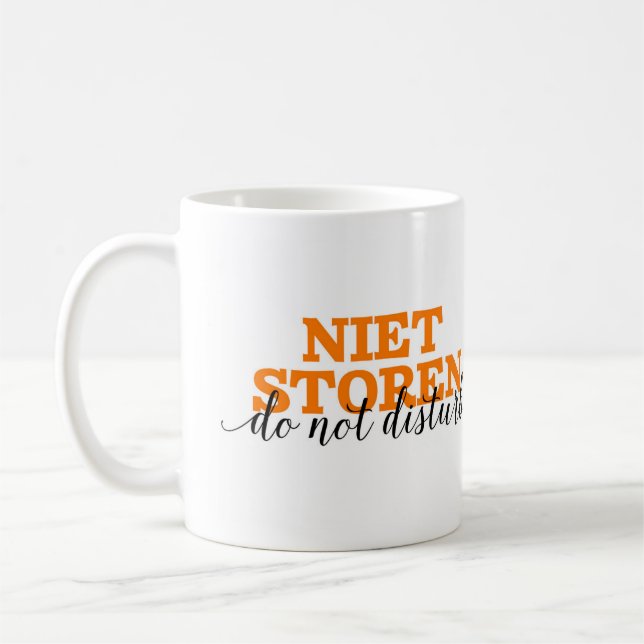 Niet Storen/stören nicht niederländisches Tasse (Links)