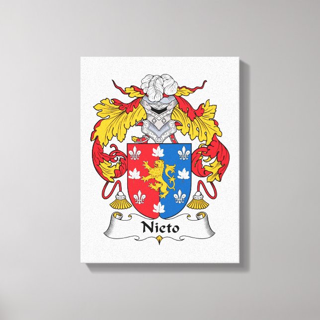 Nieto Familienwappen Leinwanddruck (Vorderseite)