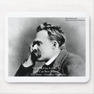 Nietzsche "A Why" Wisdom Quote Geschenke & Cards Mousepad