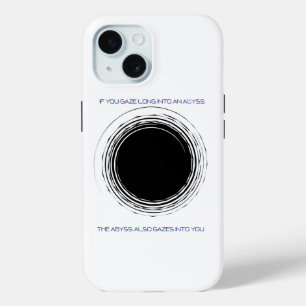 Nietzsche-Abgrund-Zitat Minimalistische Philosophi Case-Mate iPhone Hülle