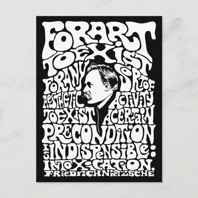 Nietzsche - Art Postkarte (Vorderseite)