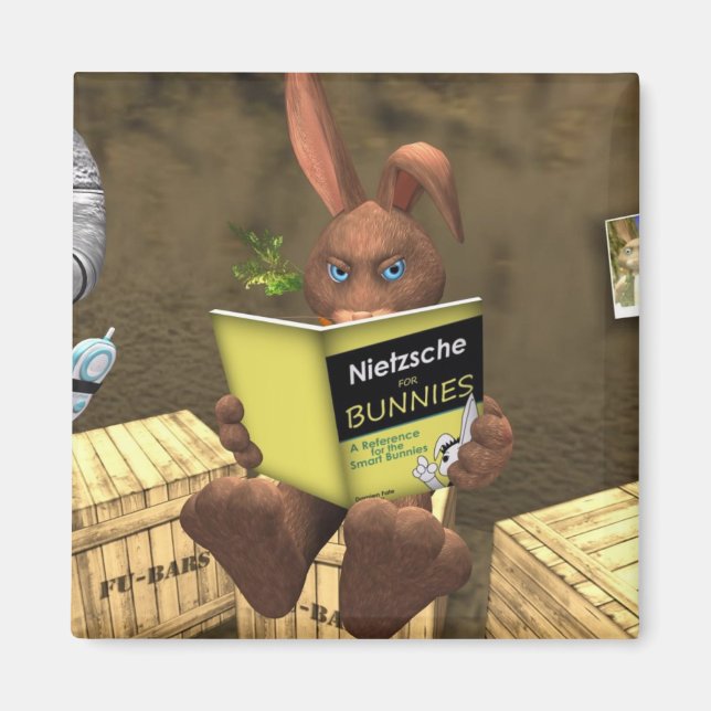Nietzsche für Bunnies Tiny Nation Magnet (Vorne)