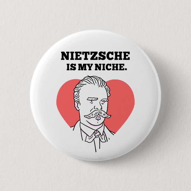 Nietzsche ist mein Button für die Philosophie von  (Vorderseite)