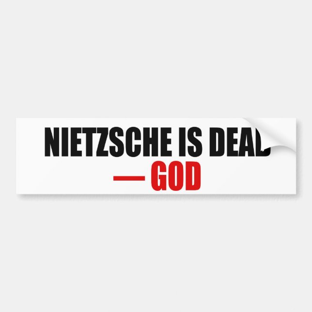 Nietzsche ist tot autoaufkleber (Vorne)