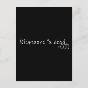 NIETZSCHE IST TOT - GOTT POSTKARTE