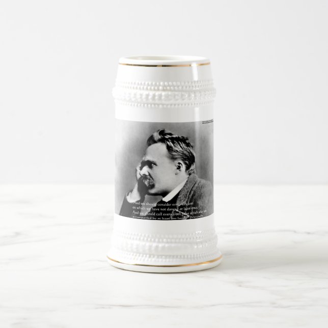 Nietzsche "Laugh" Wisdom Zitat Geschenke T-Shirts  Bierglas (Mittel)