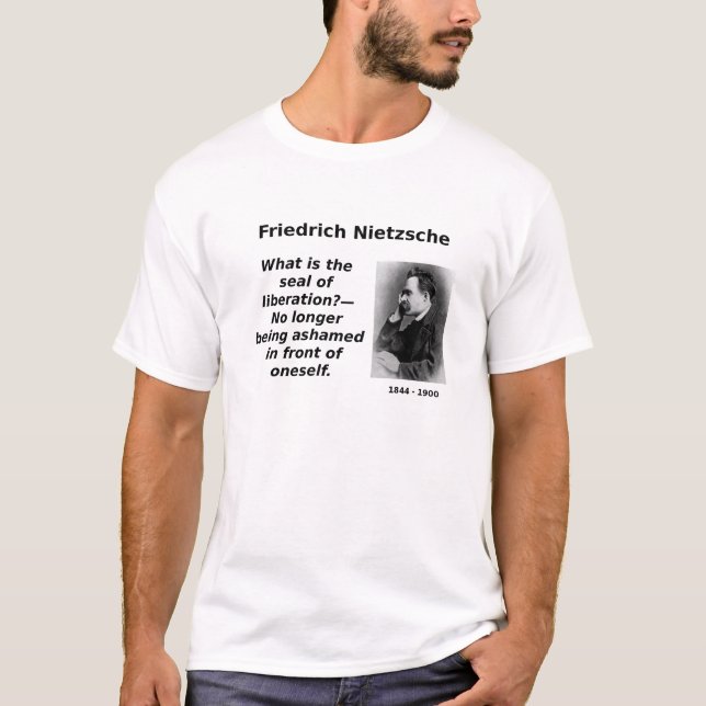 Nietzsche, nicht mehr beschämt T-Shirt (Vorderseite)