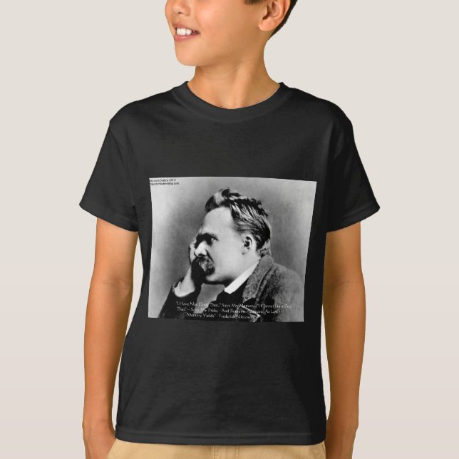 Nietzsche "Pride Vs Memory" - Biotopartikel/T-Shir T-Shirt (Vorderseite)