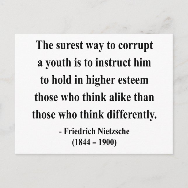 Nietzsche Quote 2a Postkarte (Vorderseite)
