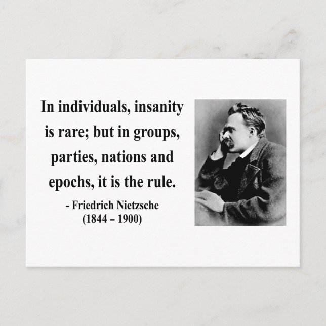 Nietzsche Quote 3b Postkarte (Vorderseite)