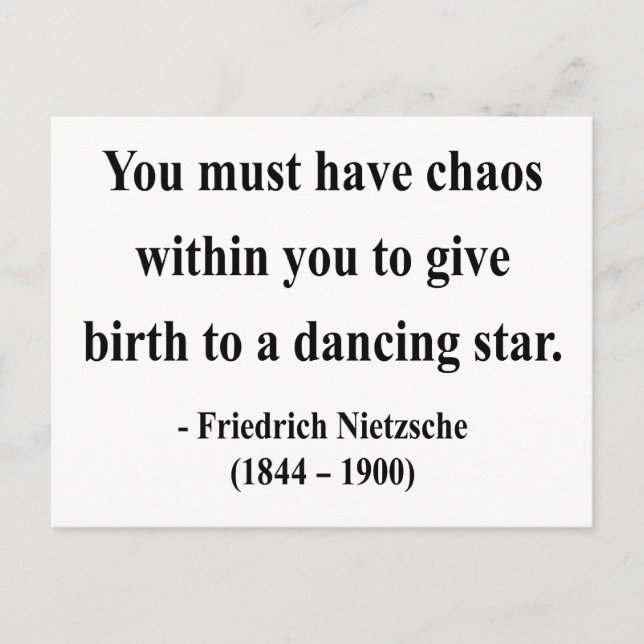 Nietzsche Quote 6a Postkarte (Vorderseite)