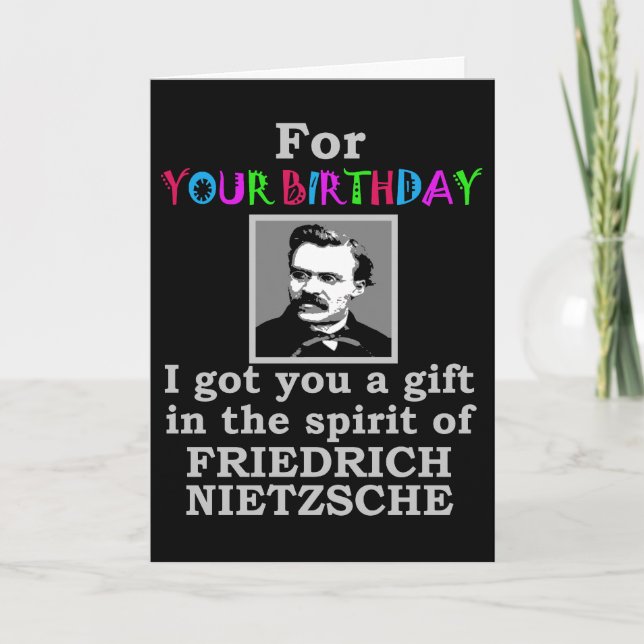Nietzsche Spaß Birthday Karte (Vorderseite)