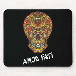 Nietzsche Stoic Quote Philosopher Sugar Skull Amor Mousepad