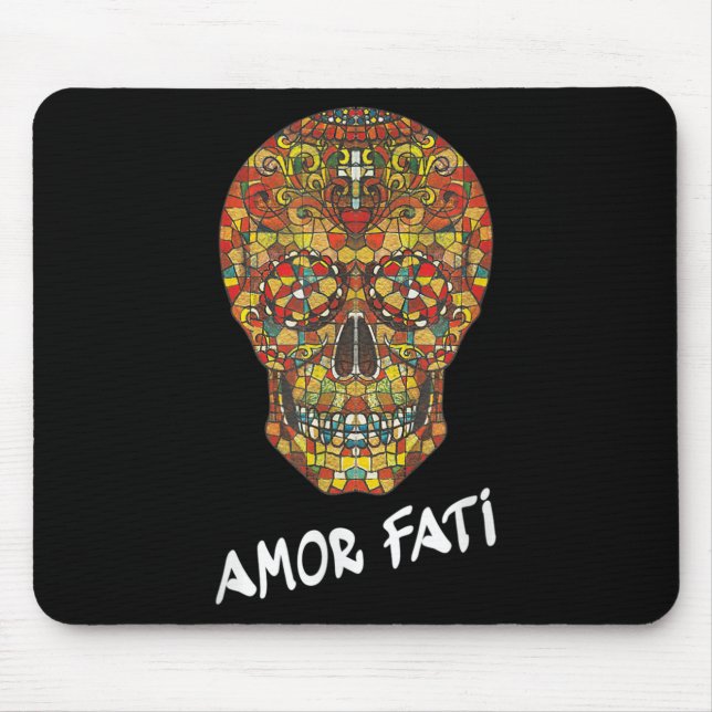 Nietzsche Stoic Quote Philosopher Sugar Skull Amor Mousepad (Vorne)