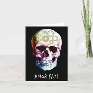Nietzsche Stoic Quote Skull Amor Fati Karte