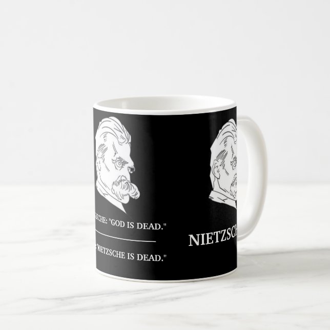 NIETZSCHE Tasse "God is Dead" (VorderseiteRechts)