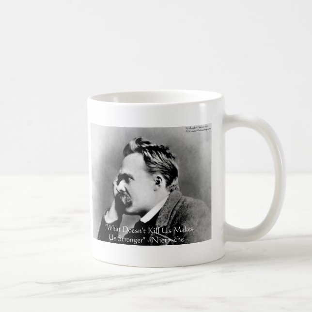 Nietzsche "Tötet nicht U" Zitat Geschenke & T-Shir Tasse (Rechts)