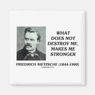 Nietzsche, was mich nicht zerstört, macht mich stä magnet