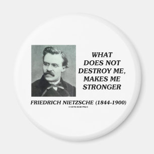 Nietzsche, was mich nicht zerstört, macht mich stä magnet