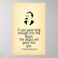 Nietzsche Zitat, wenn Sie in den Abgrund starren