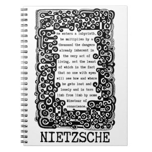 Nietzsche zitiert den Minotaur des Gewissens Notizblock