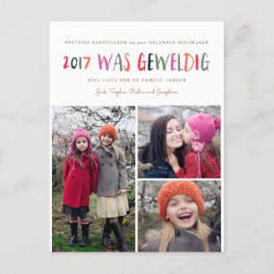 Nieuwjaar   2017 war Geweldig   3 Foto Briefkaart Postkarte