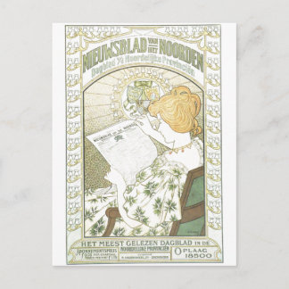 Nieuwsblad van het Noorden Netherlands Paper 1900 Postkarte