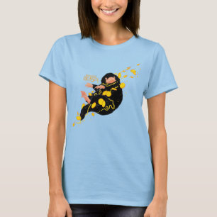 Niffler schwimmend mit Gold T-Shirt