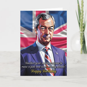 Nigel Farage Birthday Grußkarte Karte
