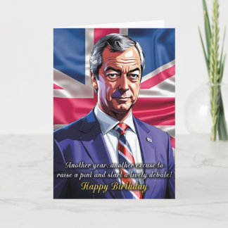 Nigel Farage Birthday Grußkarte Karte