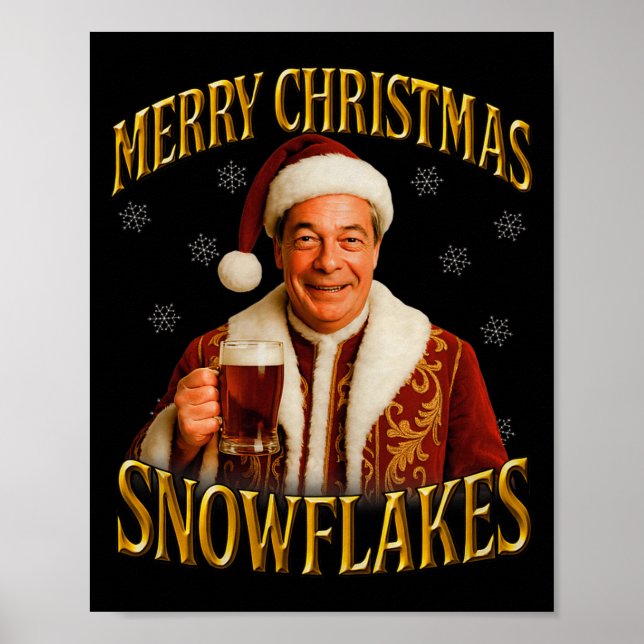Nigel Farage Christmas Premium Tri-blend  Poster (Vorne)