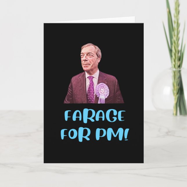 Nigel Farage For PM - Brexit Karte (Vorderseite)