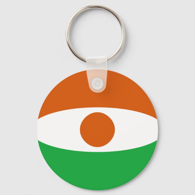 Niger Fisheye Flag Schlüsselanhänger (Vorderseite)