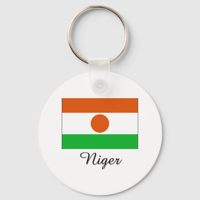 Niger Flag Design Schlüsselanhänger (Vorderseite)