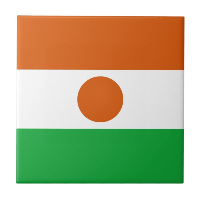 Niger Flag Keramik Tile Fliese (Vorderseite)