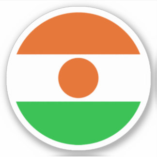 Niger Flag Round Sticker