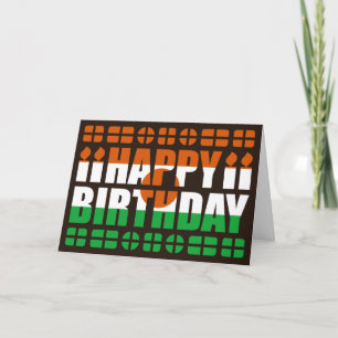 Niger-Flagge-Geburtstagskarte Karte