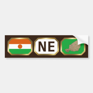 Niger-Flagge-Karte-Code-Aufkleber Autoaufkleber