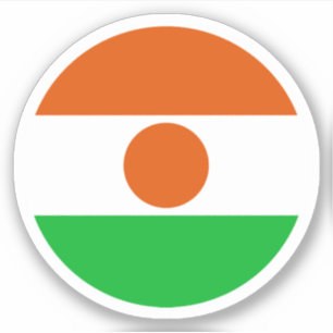 Niger-Flagge Rund Aufkleber