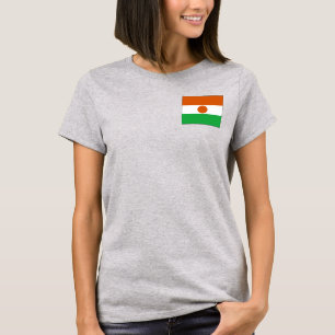 Niger-Flagge und Kartenleser-T - Shirt